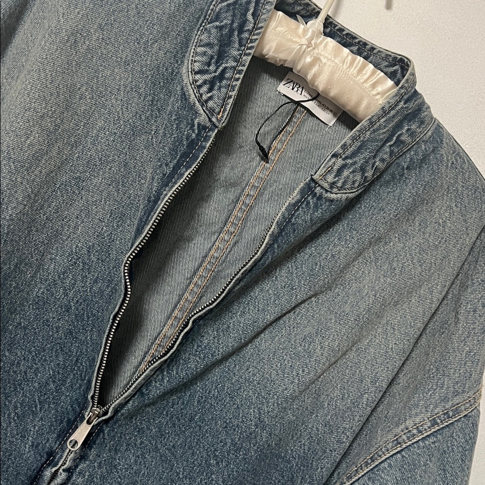 Zara Blue Denim Jacket - Picture 5 of 12